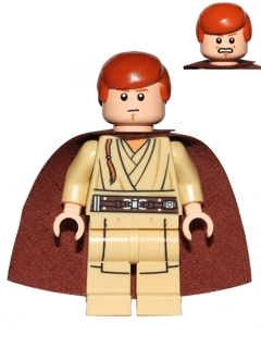 LEGO Minifigure -- Obi-Wan Kenobi (Young, Printed Legs)-Star Wars / Star Wars Episode 1 -- SW0592 -- Creative Brick Builders